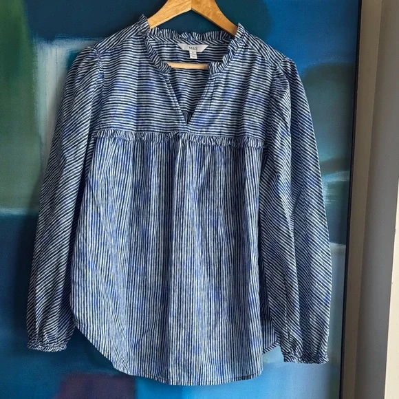 Pure 100 % Cotton Long Sleeve Blouse by M&S Collection - Picture 1 of 8